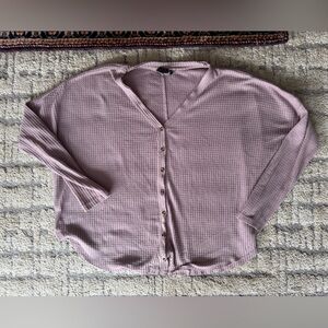 Out From Under Urban Outfitter’s Mauve Button-Up Top